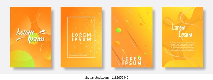 Future Modern covers set. Abstract poster template collection. Minimal Creative geometric pattern wallpaper. Trendy Round gradient Dynamic shapes composition. Cool background colors. Eps10 vector.