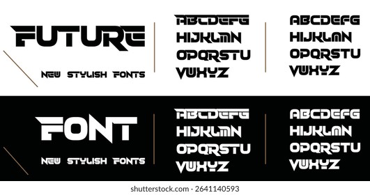 Future modern stylish typography capital alphabet letter logo design