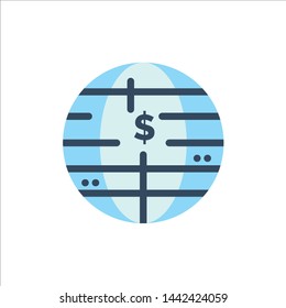 Future Of Money, Bitcoin, Block chain, Crypto currency, Decentralized  Flat Color Icon. Vector icon banner Template