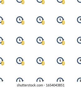 future of money icon pattern seamless isolated on white background. Editable flat future of money icon. future of money icon pattern for web and mobile.