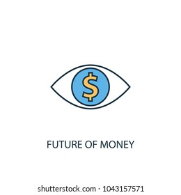 Future of money Line icon. Simple element illustration. Future of money symbol design from Cryptocurrency collection. Can be used in web and mobile.