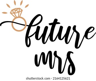 Future Mrs Ring Wedding Pary T-shirt bride