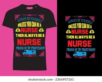 Future nurse t-shirt design, Nurse in progress please wait t-shirt design vector