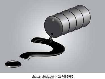 Future of Oil and gas prices questions on the value of a barrel of crude with a fuel spill in the shape of a question mark as an icon of the prediction of energy and the global petroleum industry