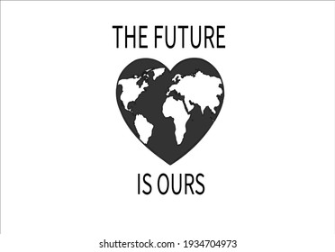 the future is our black vector design