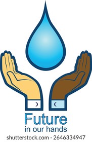 Futuro em nossas mãos ilustração vetorial criado dentro do Adobe Illustrator uma parte da empresa de software gráfico líder mundial Adobe Creative Cloud.