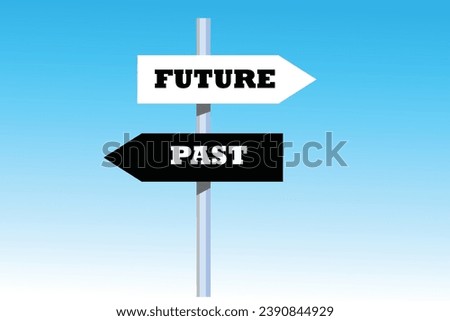 Future past present board icon. Now pas and future way destiny signs