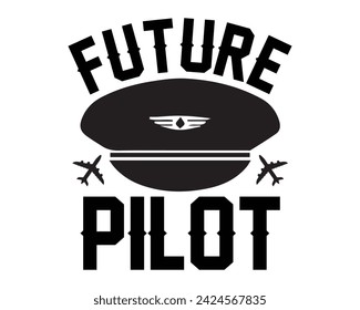 Diseño de camiseta de tipografía Future Pilot