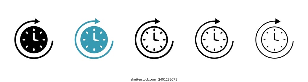 Future plan vector icon set. Future plan vector symbol for UI designs.