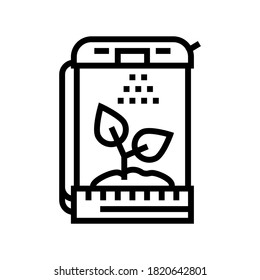 future plant farm line icon vector. farm plant sign. isolated contour symbol black illustration
