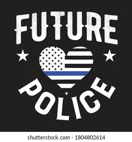 Diseño de futuras artes vectoriales de la policía.