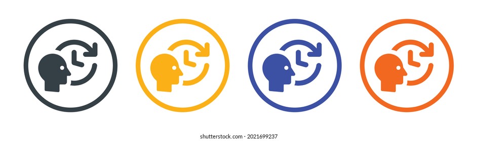 Future prediction icon. Vector illustration