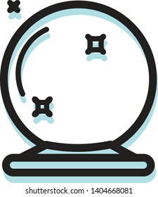 Future Prediction Magic Crystal Ball - Icon as EPS 10File