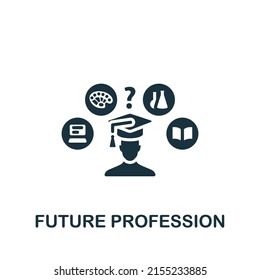 Future Profession icon. Monochrome simple E-Learning icon for templates, web design and infographics