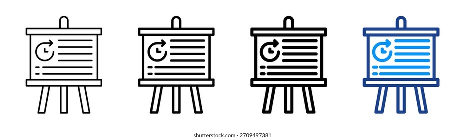 Conjunto de Coleta de Outlines Diferente do Ícone de Projeção Futura
