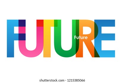 FUTURE rainbow letters banner