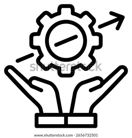 Future Ready Management Icon Line Vector Illustration