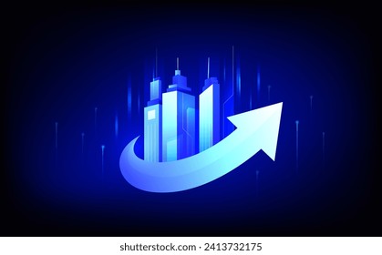 Illustration über die Zukunft des Immobilieninvestitionskonzepts