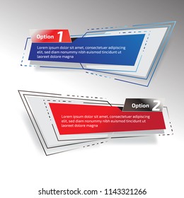 future red blue banner info graphic
