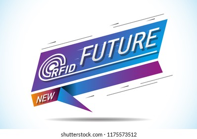 Future RFID icon vector
