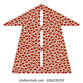 Future Road collage of tomato vegetables. Vector tomato vegetable items are grouped into future road shape. Organic vector illustration.
