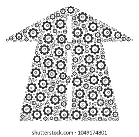 Future Road composition of gears. Vector cog wheel objects are united into future road composition.