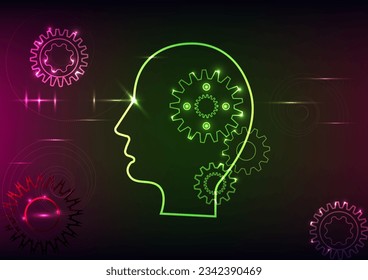 Future robot automated innovation machine learning communication networking internet online abstract background modern ideas vector illustration