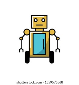 future robot icon design, Digital technology communication social media internet web and wireless theme Vector illustration