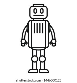 Future robot icon. Outline future robot vector icon for web design isolated on white background
