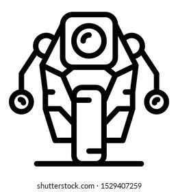 Future robot icon. Outline future robot vector icon for web design isolated on white background