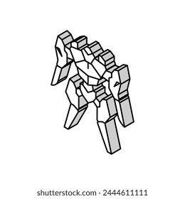 future robot isometric icon vector. future robot sign. isolated symbol illustration