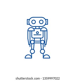 Future robot line icon concept. Future robot flat  vector symbol, sign, outline illustration.