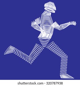 Future runner - vector illustration