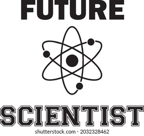 Future Scientist ,cool slogan for t-shirt and other uses, vector illustration for t-shirt design with slogan. Vector illustration design for fashion fabrics, textile graphics, children t-shirt prints.