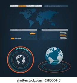 future sight action mode earth interface UI  design graphic illustration 