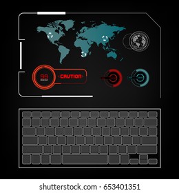 future sight action mode Radar interface UI future design graphic illustration 