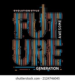 future slogan typography graphic illustration vector,art,style,vintage by order