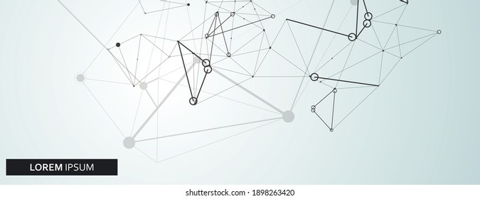 Futura textura social técnica y microbiología. Formas de conexión de vectores en un cartel. Diseño para cualquier propósito
