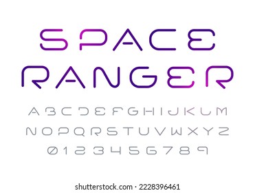 Future Space Cyber Font And Numbers