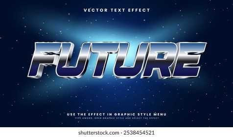 Future Space Style editable text effect font style