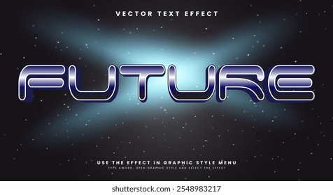 Future Space Style modern editable text effect