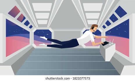 future spaceship astronaut red planet