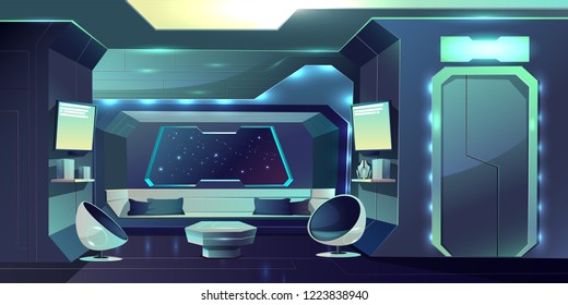 Future Spaceship Crew Cabin Futuristic 260nw 1223838940 