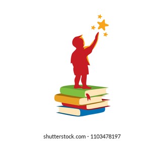 Future Star Children Development Book Logo Illustration