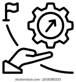 Ilustración vectorial de la línea de iconos de Future Success Framework