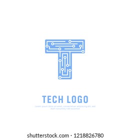 Future Tech logo symbol. Letter T technology icon symbol logo