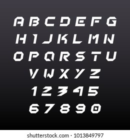 Future techno font vector