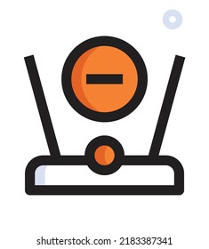 Tecnologías futuras en la industria de sistemas informáticos y sistemas informáticos de automática a partir de increíbles desarrollos de Internet.iconos de línea vectorial, signos y símbolos en diseño plano