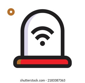 Future technologies in automatics cyborg systems and computers industry from awesome internet developments.vector line icons, sign and symbols in flat design