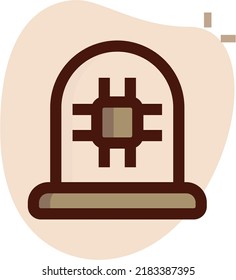 Future technologies in automatics cyborg systems and computers industry from awesome internet developments.vector line icons, sign and symbols in flat design